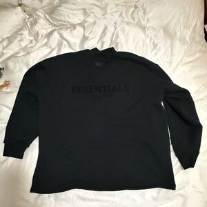 Authentic Fear of God Essentials Black Crewneck Sweatshirt Size M Medium
